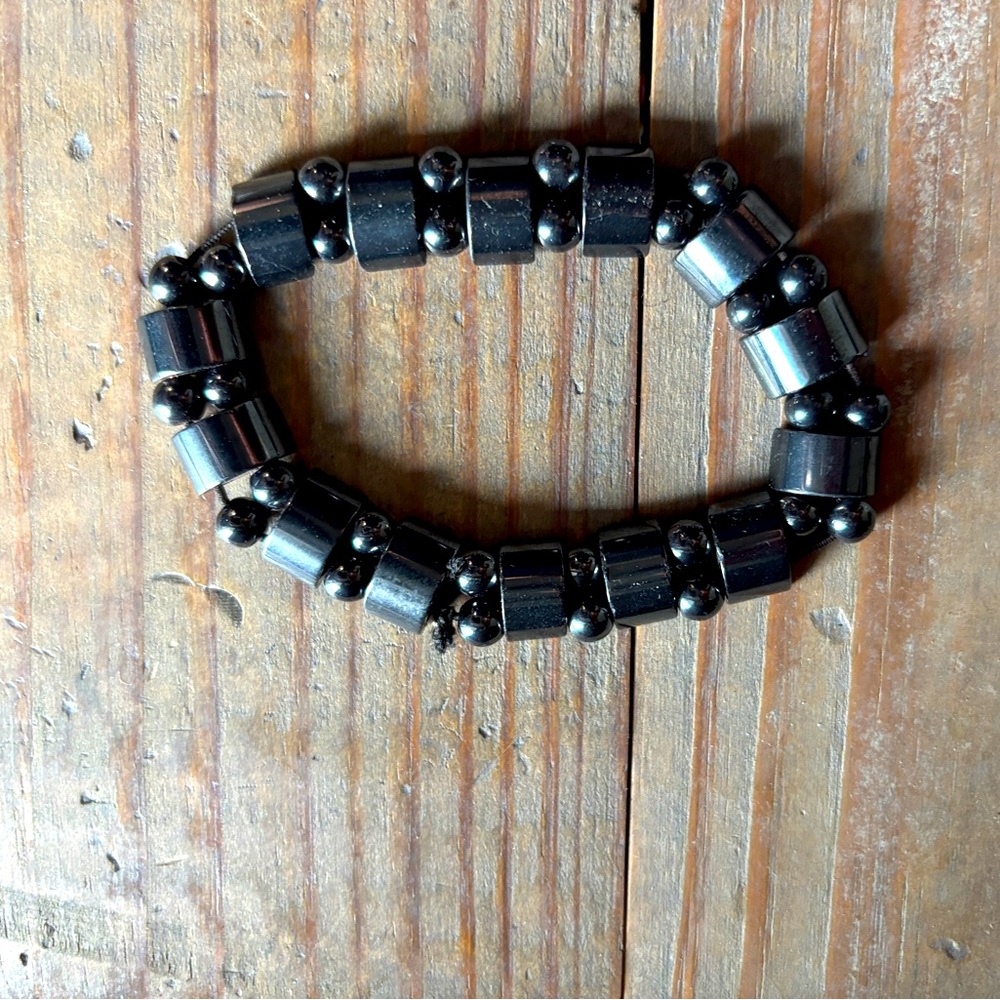 Dark Gray Beaded Bracelet